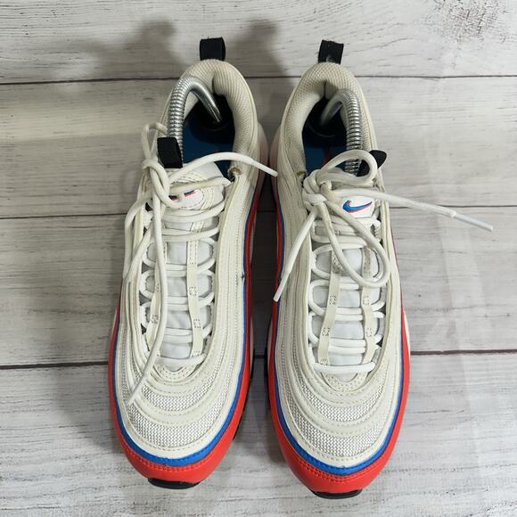 Nike Air Max 97 Shoes Women 9.5 Double Swoosh 2022 DV2222 100 Red Blue White - Picture 5 of 8